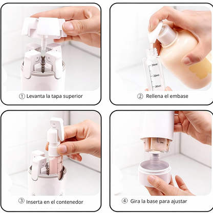 Botella Dispensadora Portátil 4 en 1